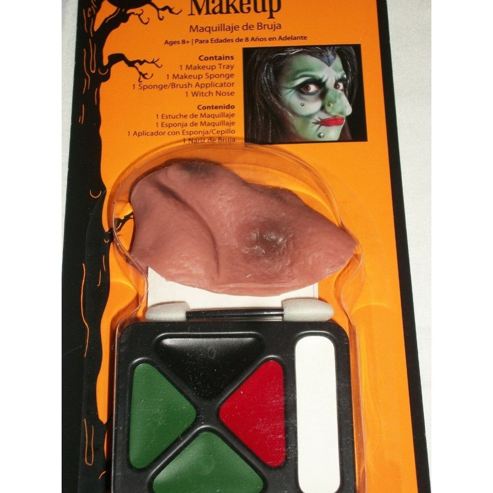Halloween Witch Makeup Kit Costume Theater Stage Face Painting Nose Wart Goul